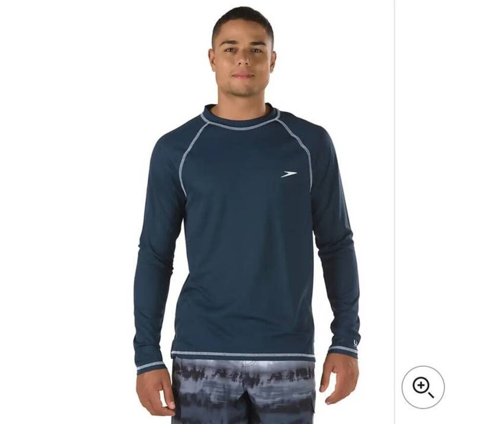 NWT Speedo Easy Long Sleeve Swim Tee - 2XL / XXL - navy blue - 2XL / XXL